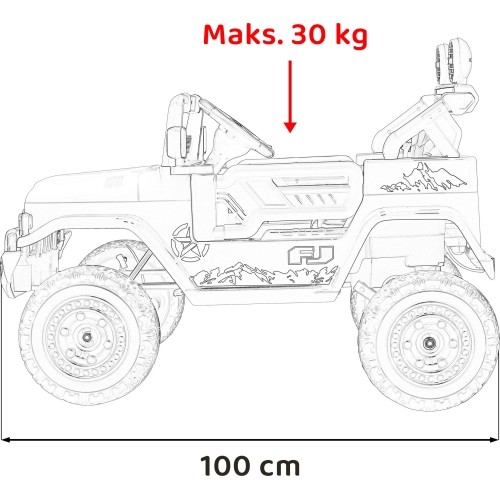 Samochód elektryczny dla dzieci Toyota FJ Cruiser, beżowy