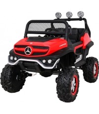 Pojazd Mercedes BENZ UNIMOG czerwony