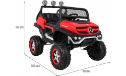 Pojazd Mercedes BENZ UNIMOG czerwony