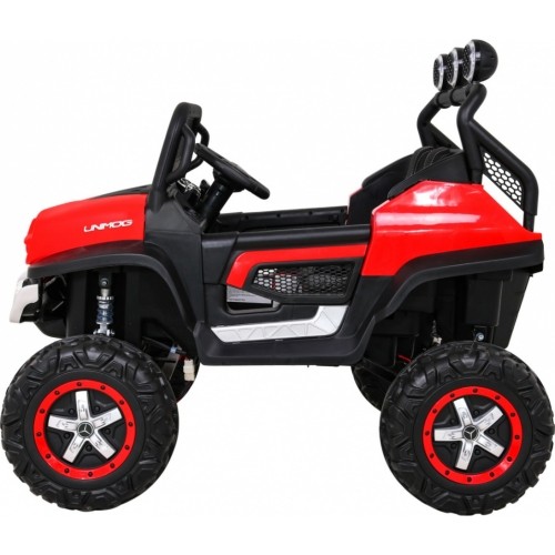 Pojazd Mercedes BENZ UNIMOG czerwony