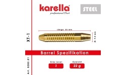 Rzutki ze stalową końcówką Karella XT-1 22 gramy