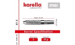 Rzutki ze stalową końcówką Karella XT-3 22 gramy