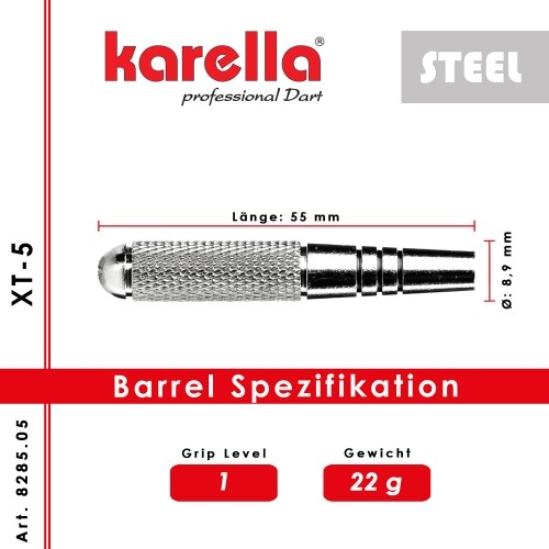 Rzutki ze stalową końcówką Karella XT-5 22 gramy