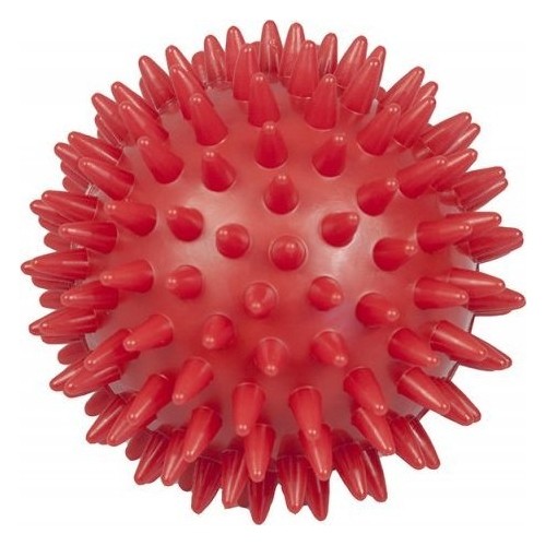 Piłka do masażu z kolcami YATE Hedgehog, 9,2 cm, czerwona