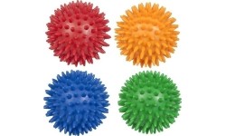 Piłka do masażu z kolcami YATE Hedgehog, 9,2 cm, czerwona