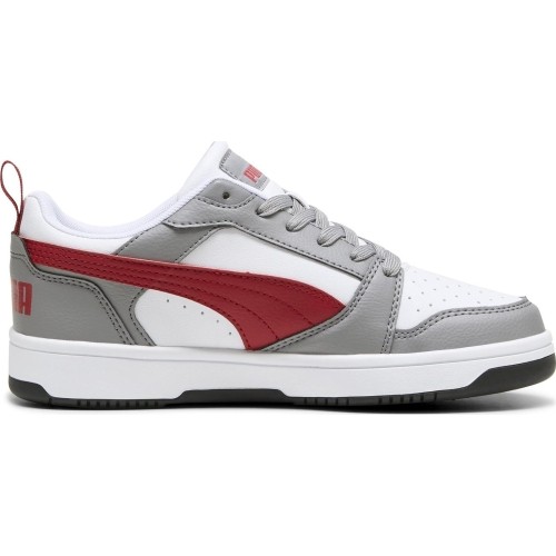 Buty młodzieżowe Puma Rebound V6 Lo Jr White Grey Red 393833 09