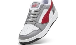 Buty młodzieżowe Puma Rebound V6 Lo Jr White Grey Red 393833 09