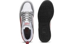 Buty młodzieżowe Puma Rebound V6 Lo Jr White Grey Red 393833 09