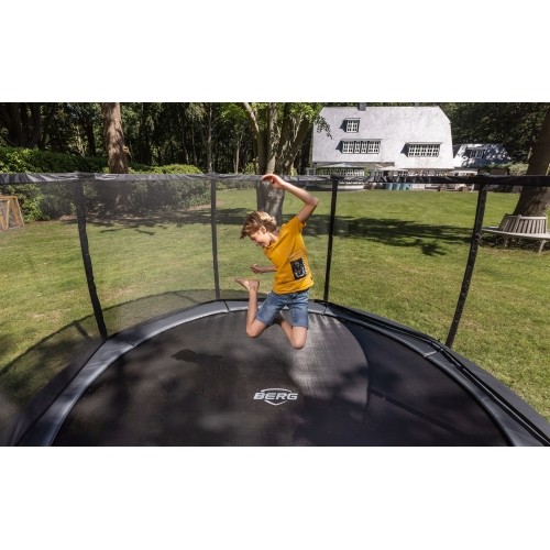 BERG Champion InGround 430 szary + siatka zabezpieczająca DLX XL