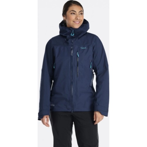 Damska kurtka Rab Latok Mountain GTX Jacket Wmns - Tamsiai mėlyna (deep ink)