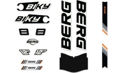 Biky - Zestaw naklejek Cross White