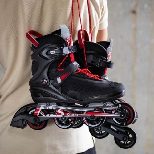 NA14124 CZARNE ŁYŻWOROLKI NILS EXTREME - NA14124 BLACK IN-LINE SKATES NILS EXTREME