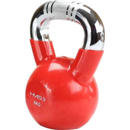 KTC KETTLEBELL Z CHROMOWANĄ RADEŁKOWANĄ RĄCZKĄ HMS - 6 kg