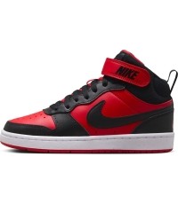 Nike Avalynė Paaugliams Court Borough Mid 2 Black Red CD7782 602