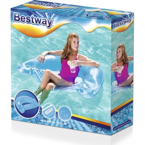 Fotel z oparciem Lazy Lounge Blue BESTWAY