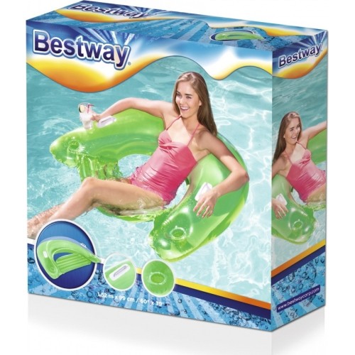 Fotel z oparciem Lazy Lounge Green BESTWAY