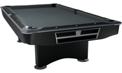 Stół bilardowy, Pool, Competition II, czarny mat, 8 stóp, obrus żółto-zielony