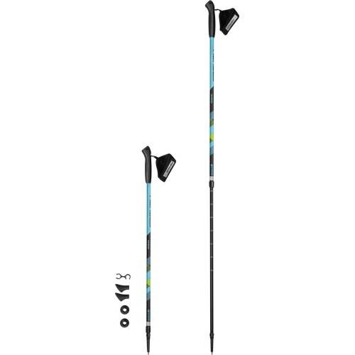 Kije Nordic Nalking czarny niebieski Spokey MEADOW II