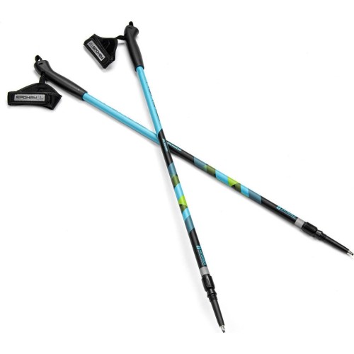 Kije Nordic Nalking czarny niebieski Spokey MEADOW II