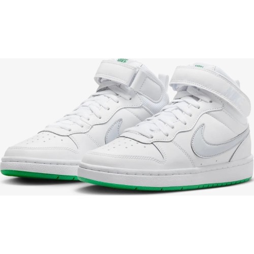 Nike Avalynė Paaugliams Court Borough Mid 2 White Grey Green CD7782 115