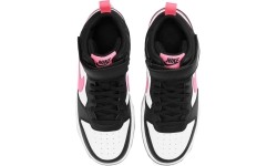 Nike Avalynė Paaugliams Court Borough Mid 2 White Black Pink CD7782 005