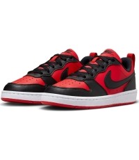 Buty dziecięce Nike Court Borough Low White Red Black DV5456 600