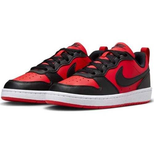Buty dziecięce Nike Court Borough Low White Red Black DV5456 600