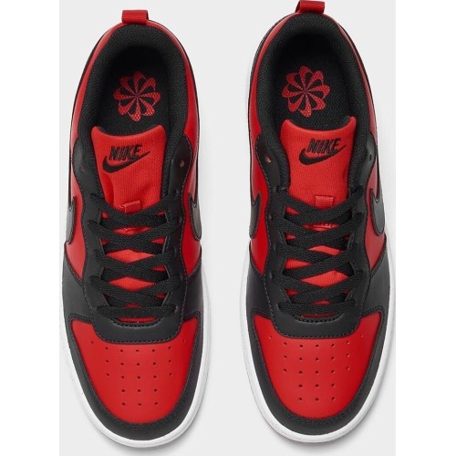 Buty dziecięce Nike Court Borough Low White Red Black DV5456 600