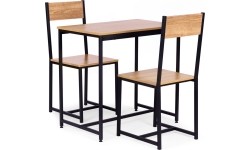 Zestaw komplet mebli stolik 2 krzesła metal MDF