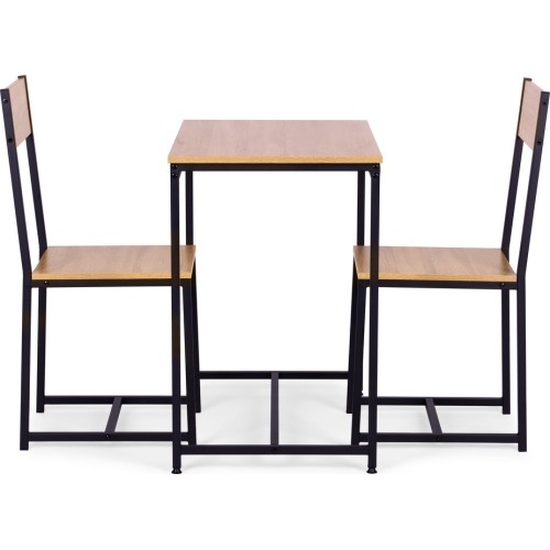 Zestaw komplet mebli stolik 2 krzesła metal MDF