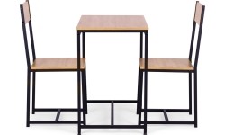 Zestaw komplet mebli stolik 2 krzesła metal MDF