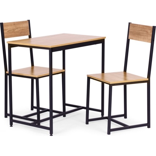 Zestaw komplet mebli stolik 2 krzesła metal MDF