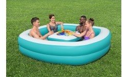 Basen 218x218x48cm + pływający stół BESTWAY