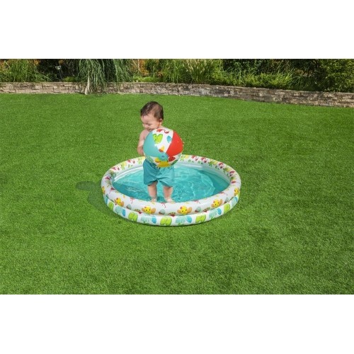 Basen dmuchany z kołem i piłkami, zestaw 3 w 1, 122x20 cm, Bestway