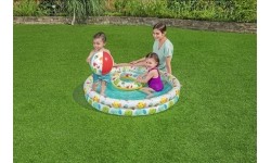 Basen dmuchany z kołem i piłkami, zestaw 3 w 1, 122x20 cm, Bestway