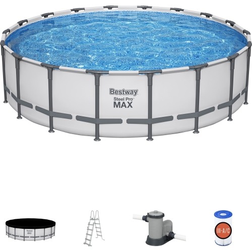 Basen stelażowy SteelPRO 549x132 cm, okrągły