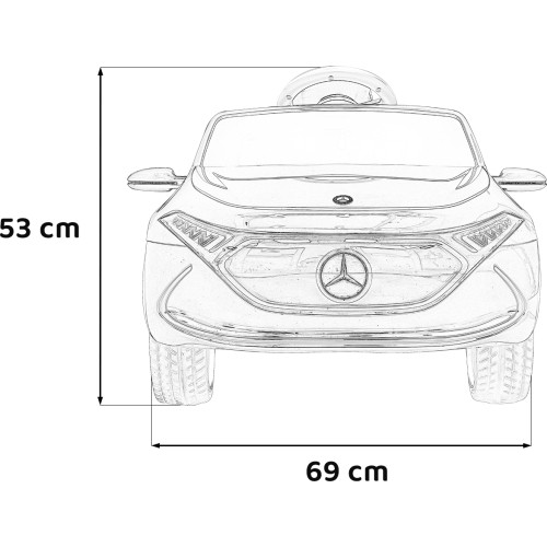 Samochód elektryczny dla dzieci Mercedes Benz AMG EQA, biały
