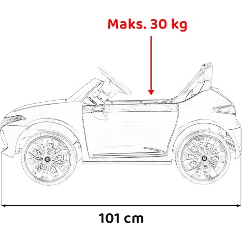 Samochód elektryczny dla dzieci Mercedes Benz AMG EQA, biały