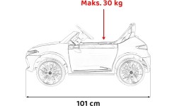 Samochód elektryczny dla dzieci Mercedes Benz AMG EQA, biały