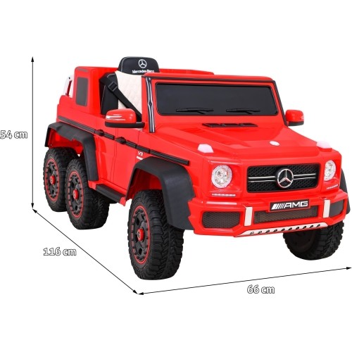 Pojazd Mercedes G63 6x6 AMG Czerwony