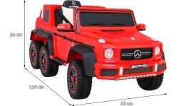 Pojazd Mercedes G63 6x6 AMG Czerwony