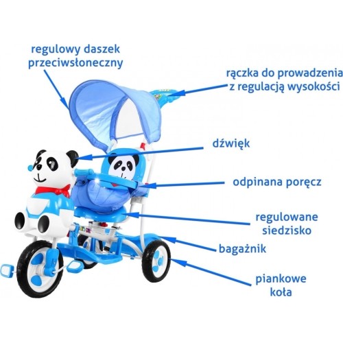 Trójkołowiec PANDA niebieski