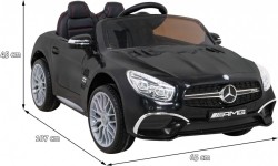 Samochód elektryczny dla dzieci Mercedes Benz AMG SL65 S, czarny
