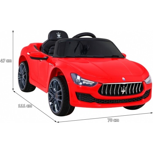 Pojazd elektryczny Maserati Ghibli, czerwony