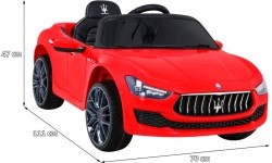 Pojazd elektryczny Maserati Ghibli, czerwony