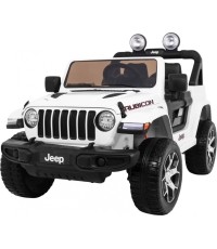 Pojazd elektryczny Jeep Wrangler Rubicon, biały, dwuosobowy