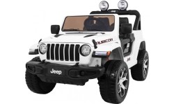 Pojazd elektryczny Jeep Wrangler Rubicon, biały, dwuosobowy