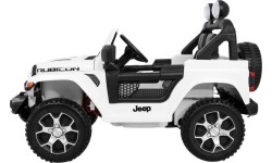 Pojazd elektryczny Jeep Wrangler Rubicon, biały, dwuosobowy