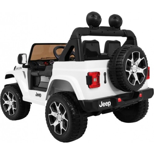 Pojazd elektryczny Jeep Wrangler Rubicon, biały, dwuosobowy