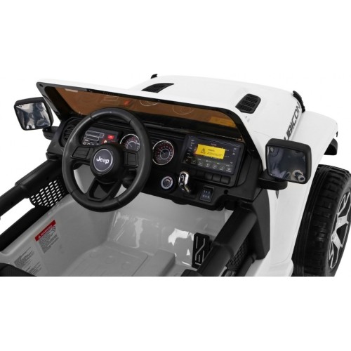 Pojazd elektryczny Jeep Wrangler Rubicon, biały, dwuosobowy